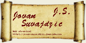 Jovan Suvajdžić vizit kartica